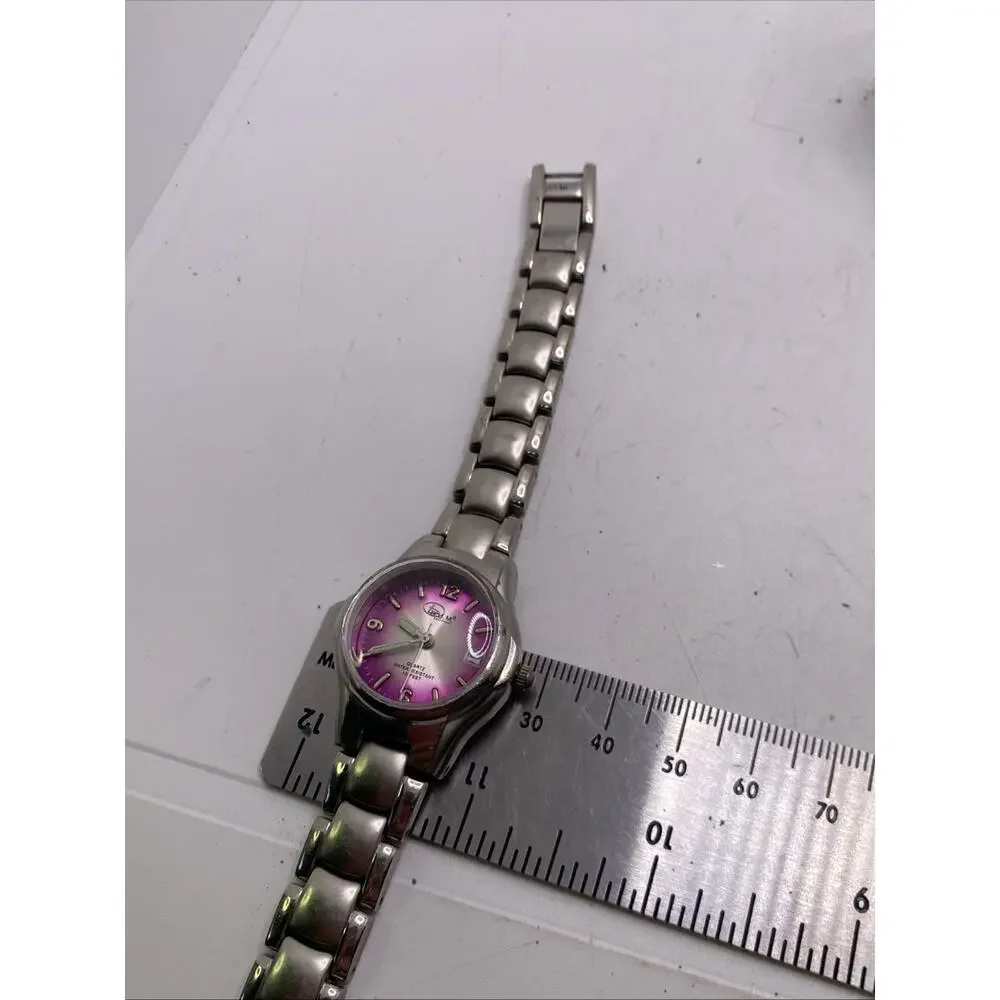 Vintage BUM Silver Tone Watch Works New Battery